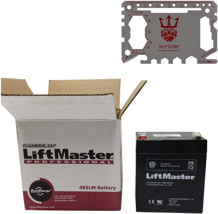 Neptune 46in1 Card Multi Tool + Chamberlain Liftmaster 485LM Battery LiftMaster