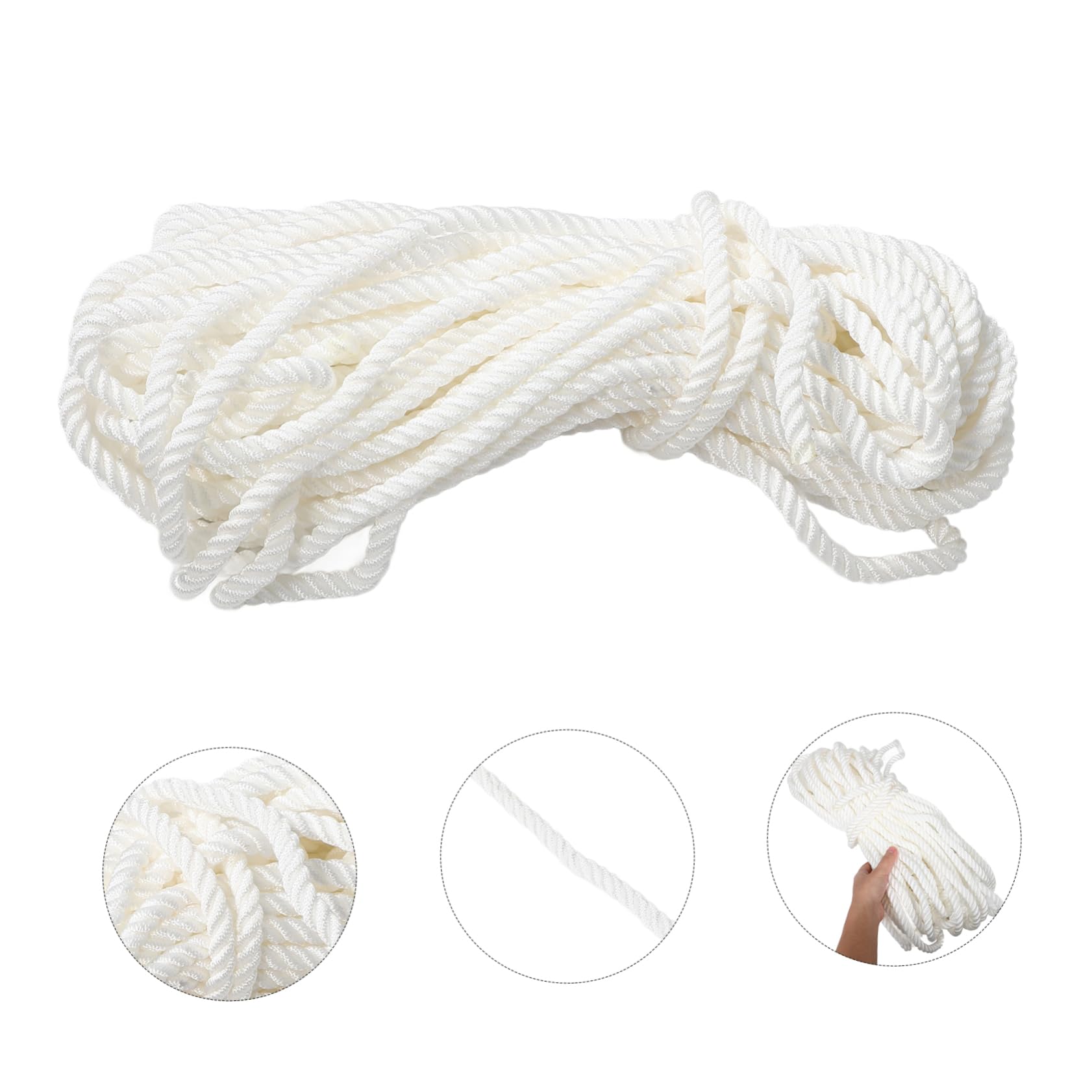 1rolle Weißes Nylon Marineseil Robuste Bootsleine Für Sicheres Anlegen Und Ankern Für Yachten Und Boote Strapazierfähig Und Vielseitig Einsetzbar