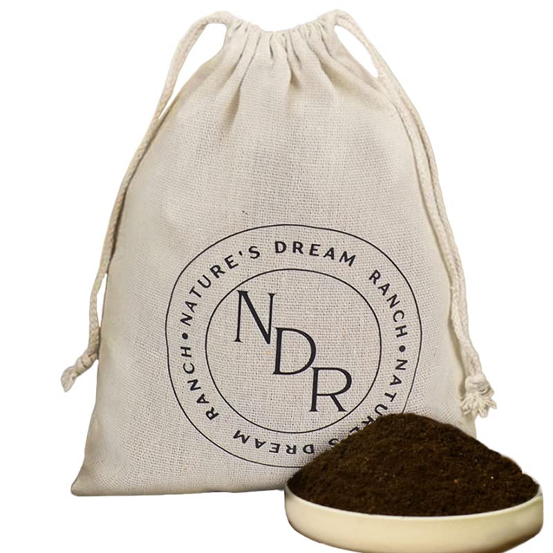 Nature's Dream Ranch Worm Castings Organic Fertilizer, 100% Pure Organic Fertilizer, Soil Nutrient Superfood for Houseplants, Vegetables, Gardens, 0.5