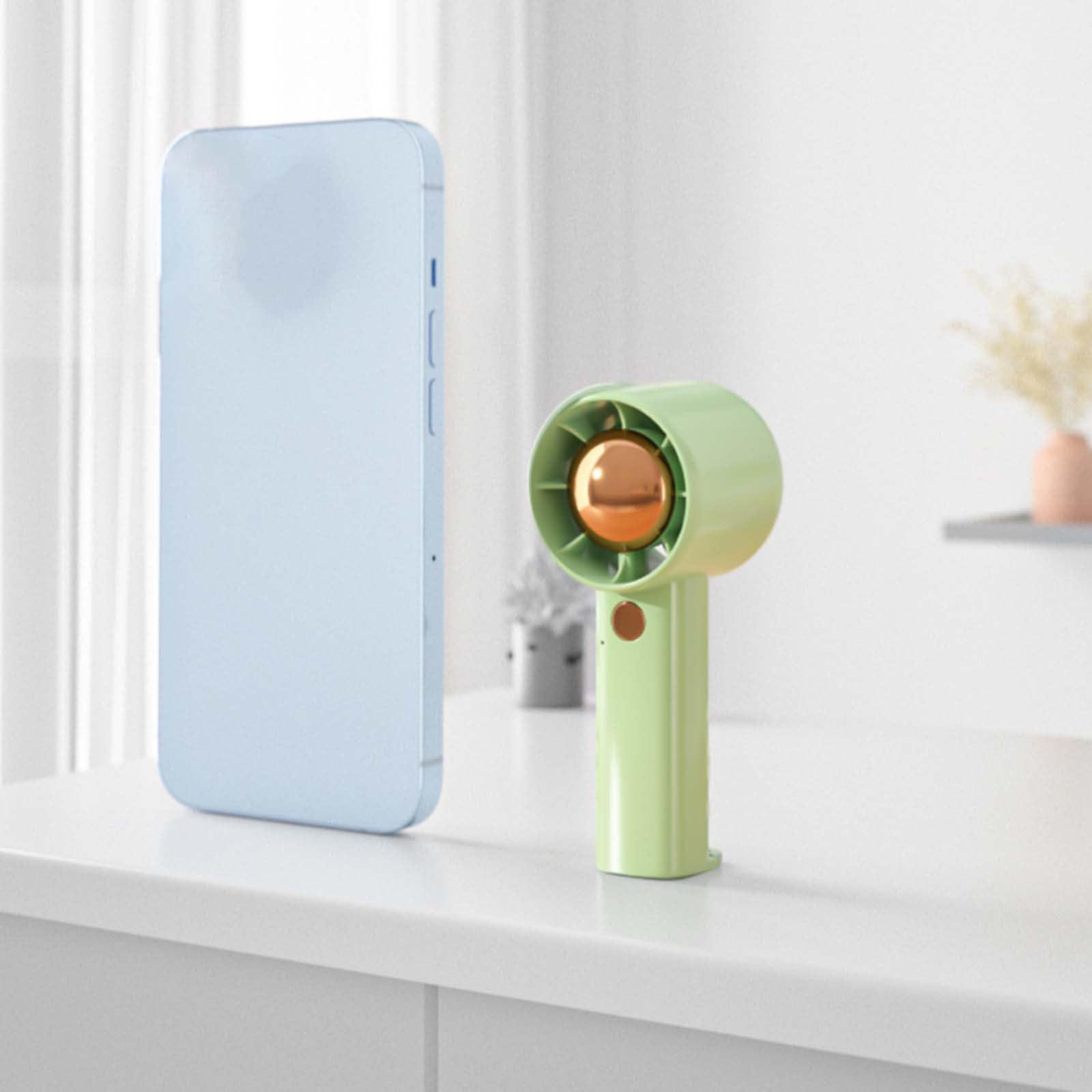 Mini Ventilatore Portatile, Piccolo Ventilatore Senza Lama Potente Ventilatore Elettrico, Silenzioso, Ventilatore Tascabile USB Portatile Adatto per la casa e l'esterno (Bianco 10,8x4,5x3,8 cm