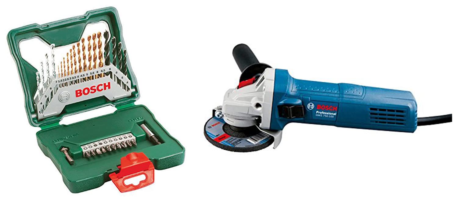 Bosch X30Ti Drill Bit and Driver Bit Set (30Pieces) & GWS 750100