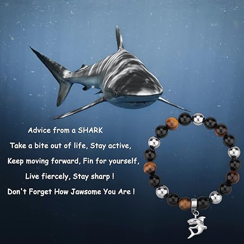 Miniatura 4 de Pulsera de tiburón, espíritu de tiburón, regalo de animales para amantes de tiburones, dije de tiburón, regalo de animales de océano, regalo de