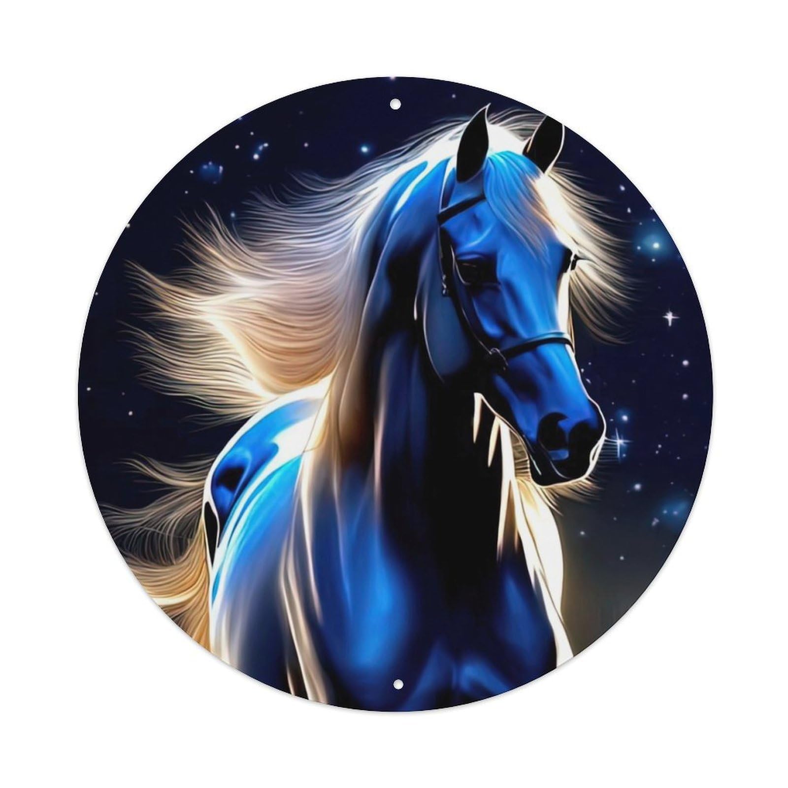Animal Horses in The Dark Metal Tin Sign