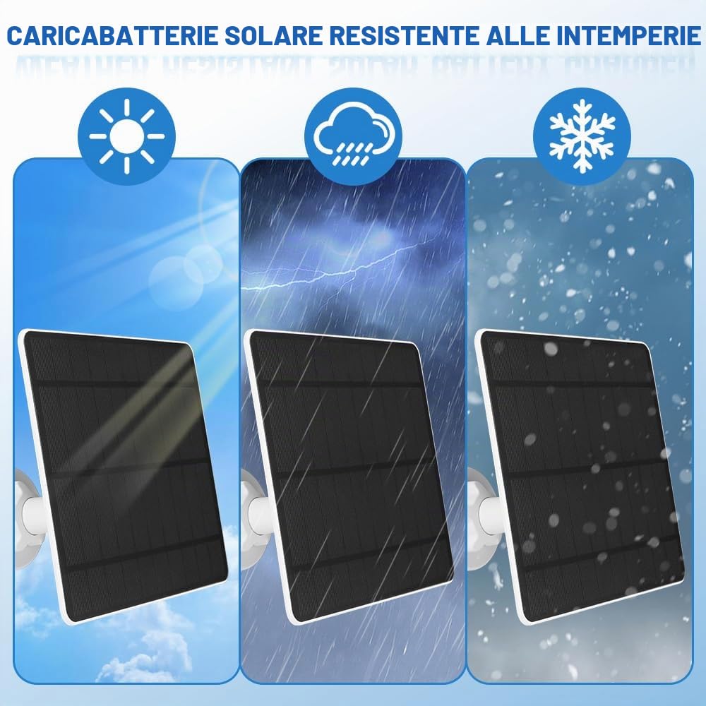 Pannello solare per telecamera di sicurezza, compatibile con telecamere ARLO