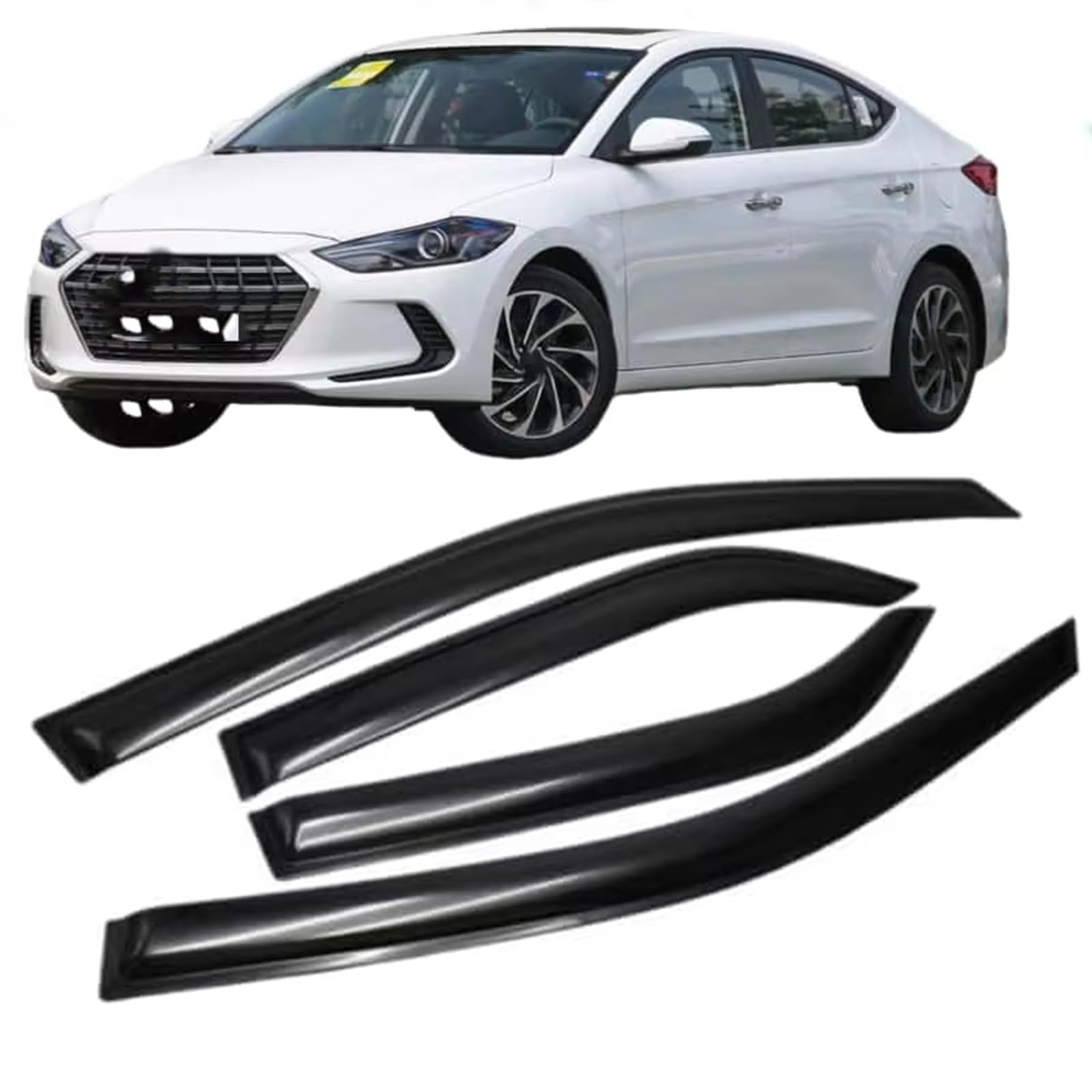Déflecteurs pluie auto Hyundai Elantra 2017 à 2020 kit deflecteur vitre voiture 4pc
