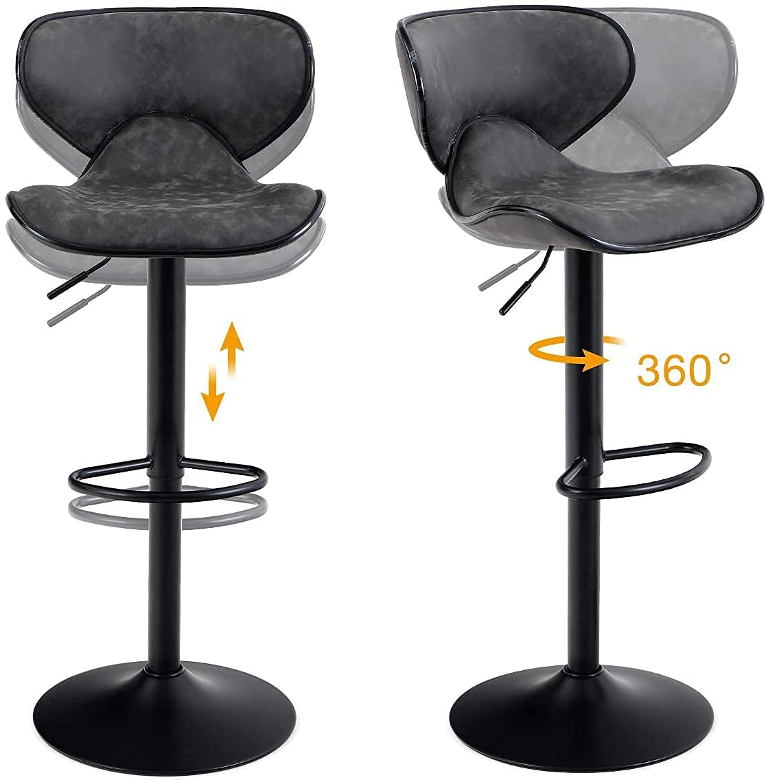 Buy PHI VILLA Swivel Bar Stools Set of 4 Counter Height,Adjustable Bar