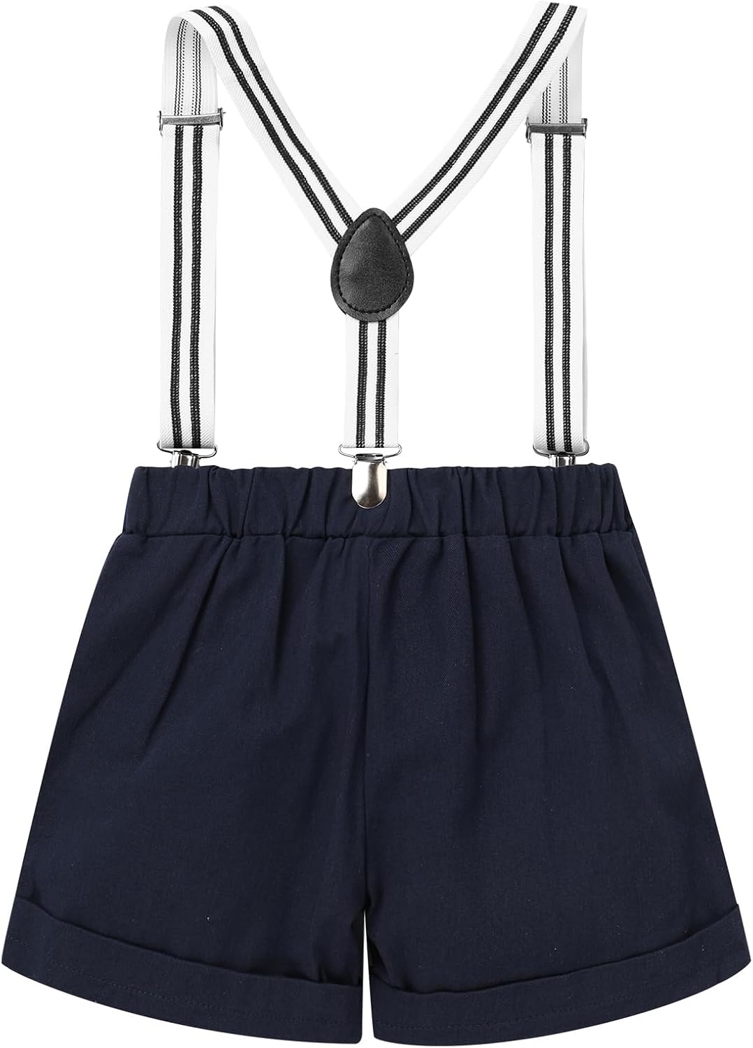 ODASDO Half Way To One Baby Boy Birthday Outfit Smash Cake Photoshoot Romper Shorts Headwear Suspenders 4pcs Set