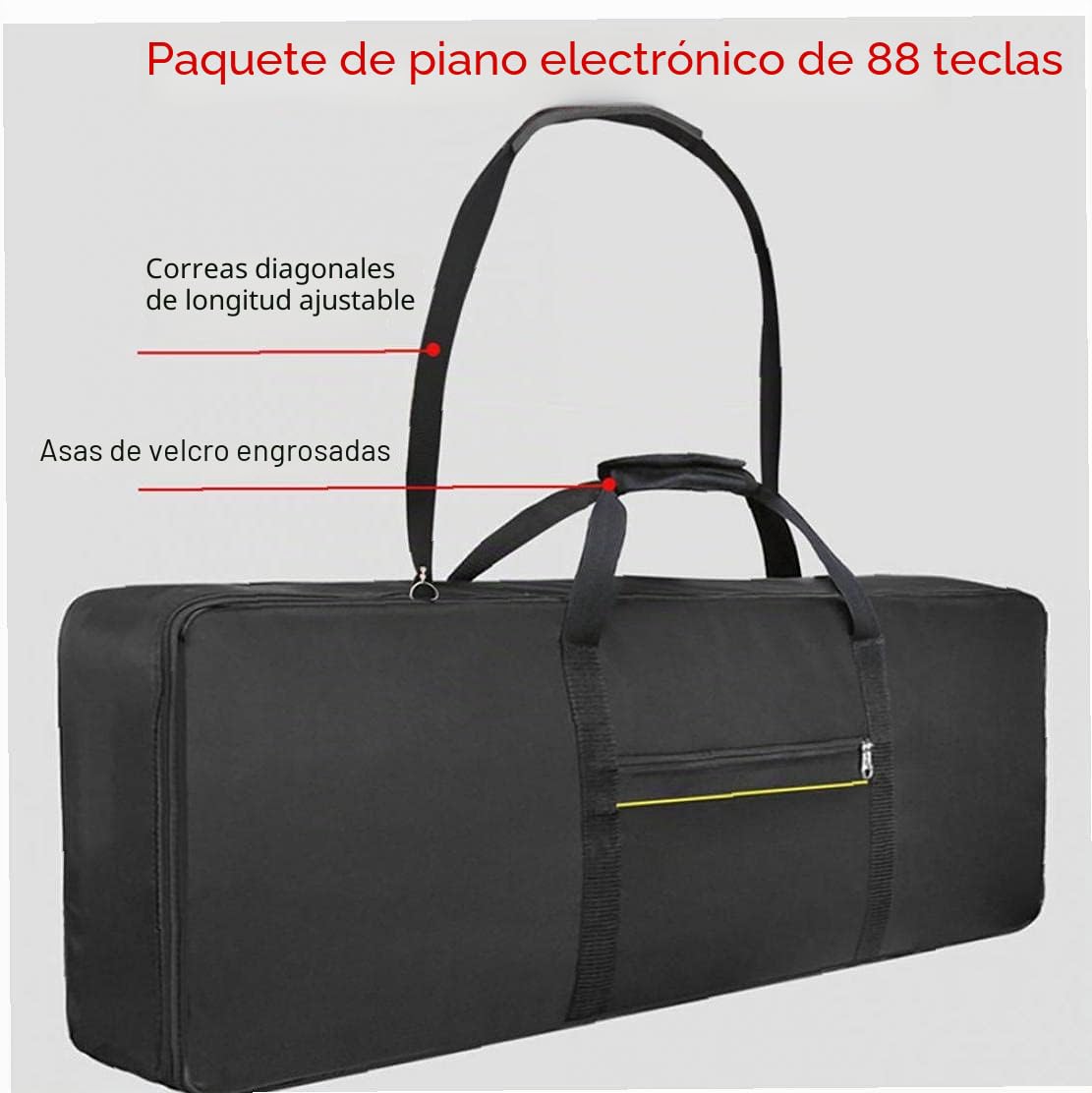 NIDONE Bolsa universal para piano electrónico de 88 teclas, gruesa, impermeable, universal, color negro, Negro , informal