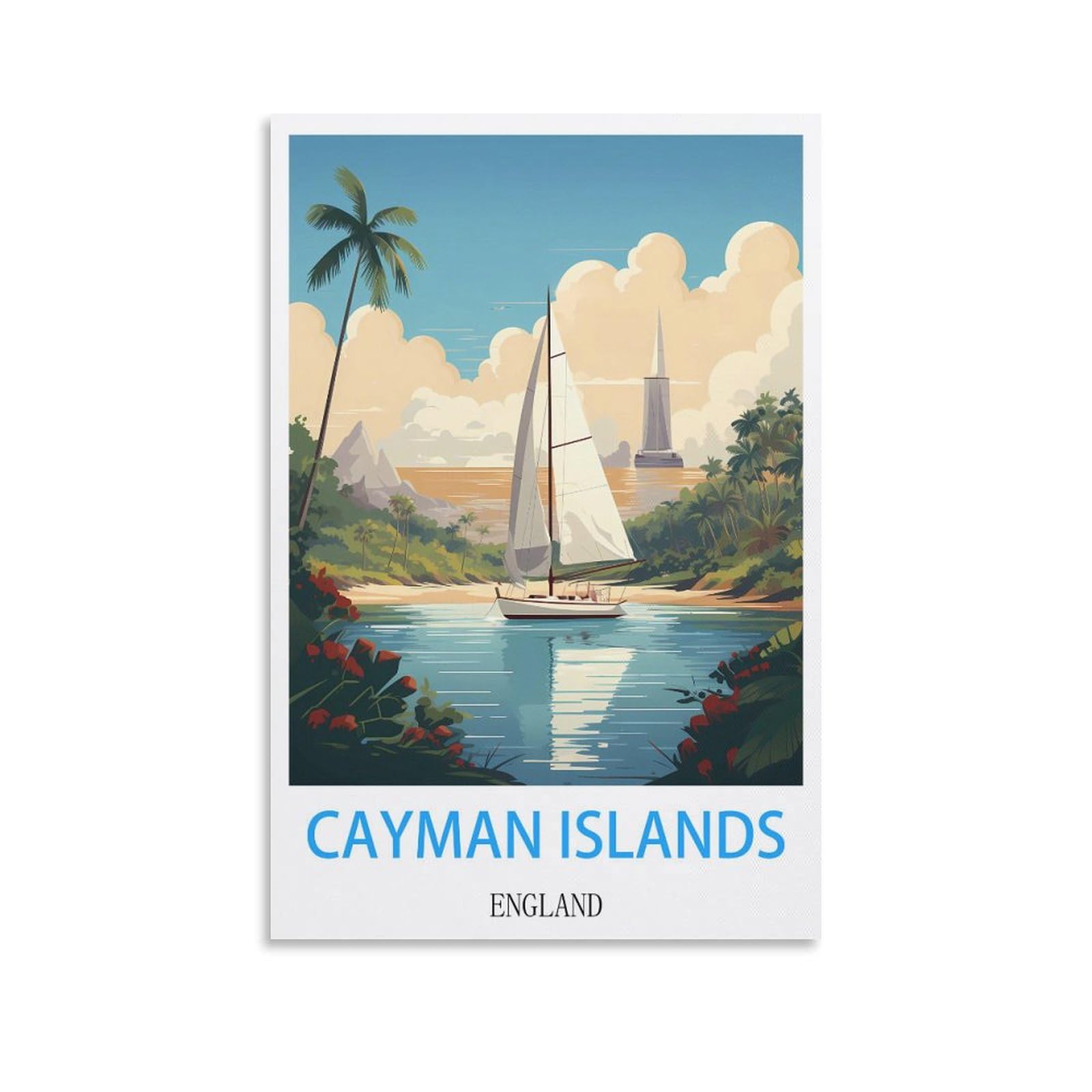Metal Signs,Cayman Islands Englands,Tin Sign Retro Wall Art Poster for Home Man Cave, Cafe Bar Wall Decor 30x30cm