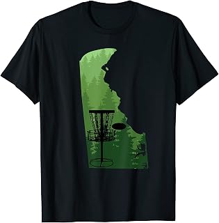 Map Delaware Disc Golf Player Frisbees Disc Golfer Golfing T-Shirt