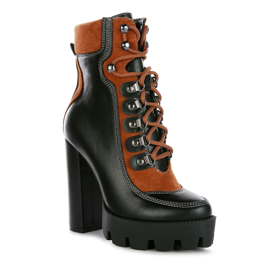 london rag High Heel Lace Up Biker Boot-picture-26