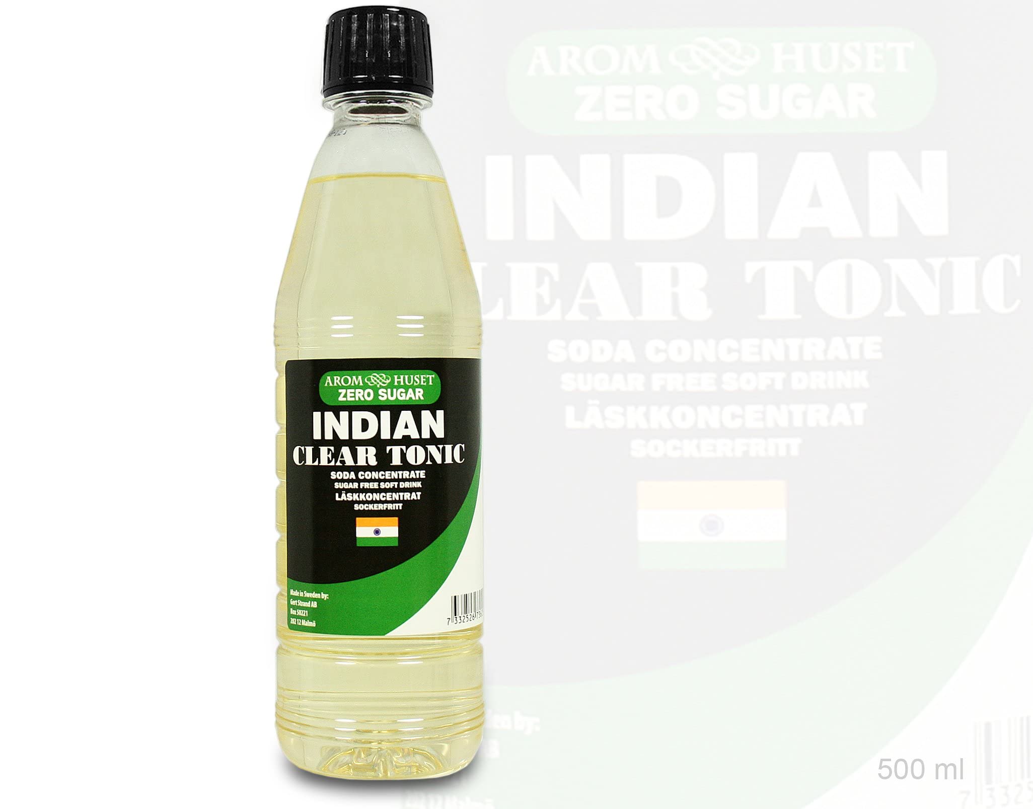 Zero Sugar Indian Tonic Soda Syrup Concentrate with Quinine 500 ml Make 12.5 Liters of Sugar