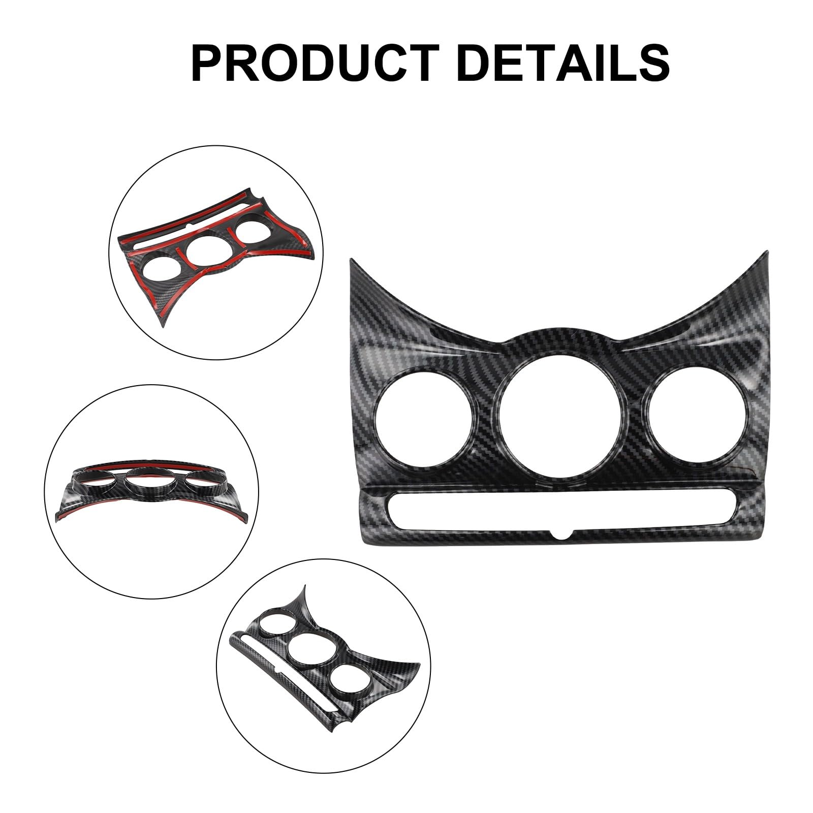 Coque de console centrale en fibre de carbone pour MINI Cooper S JCW F55 F56 2014-2023, garniture intérieure en ABS pour tableau de bord