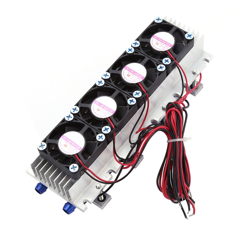 Enfriador termoeléctrico DIY Dispositivo de refrigeración por aire de refrigeración de 4 chips TEC1-12706 12V 288W