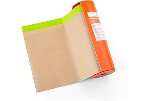 Pre-Taped Masking Paper with Quick Release Paint Tape Dispenser – 18" x 66' Roll