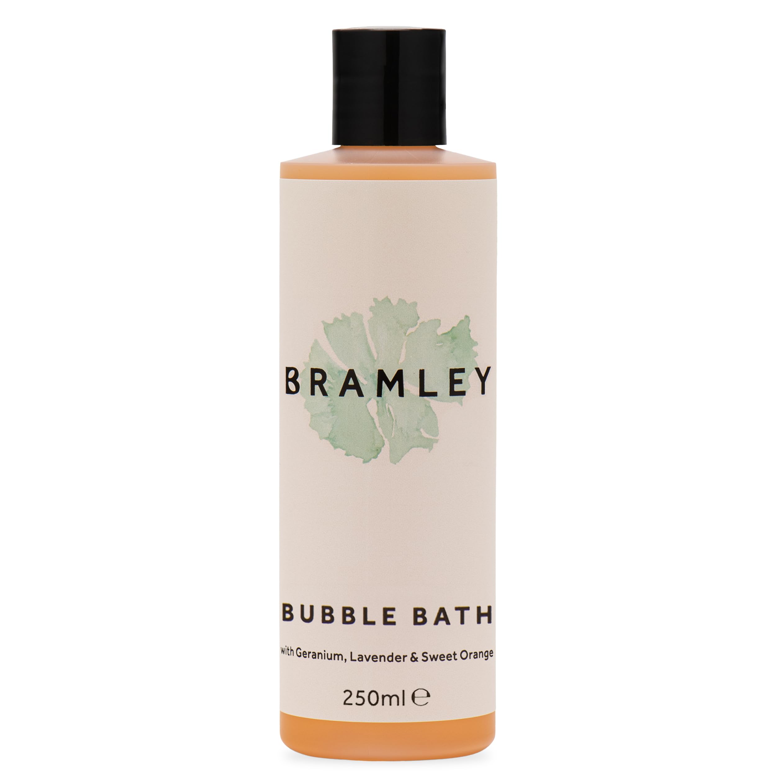Bramley Bubble Bath (250ml), Lavender Bath Soak with Geranium & Sweet Orange Essential Oils, Vegan Natural Bubbles to Gently Cleanse & Soften