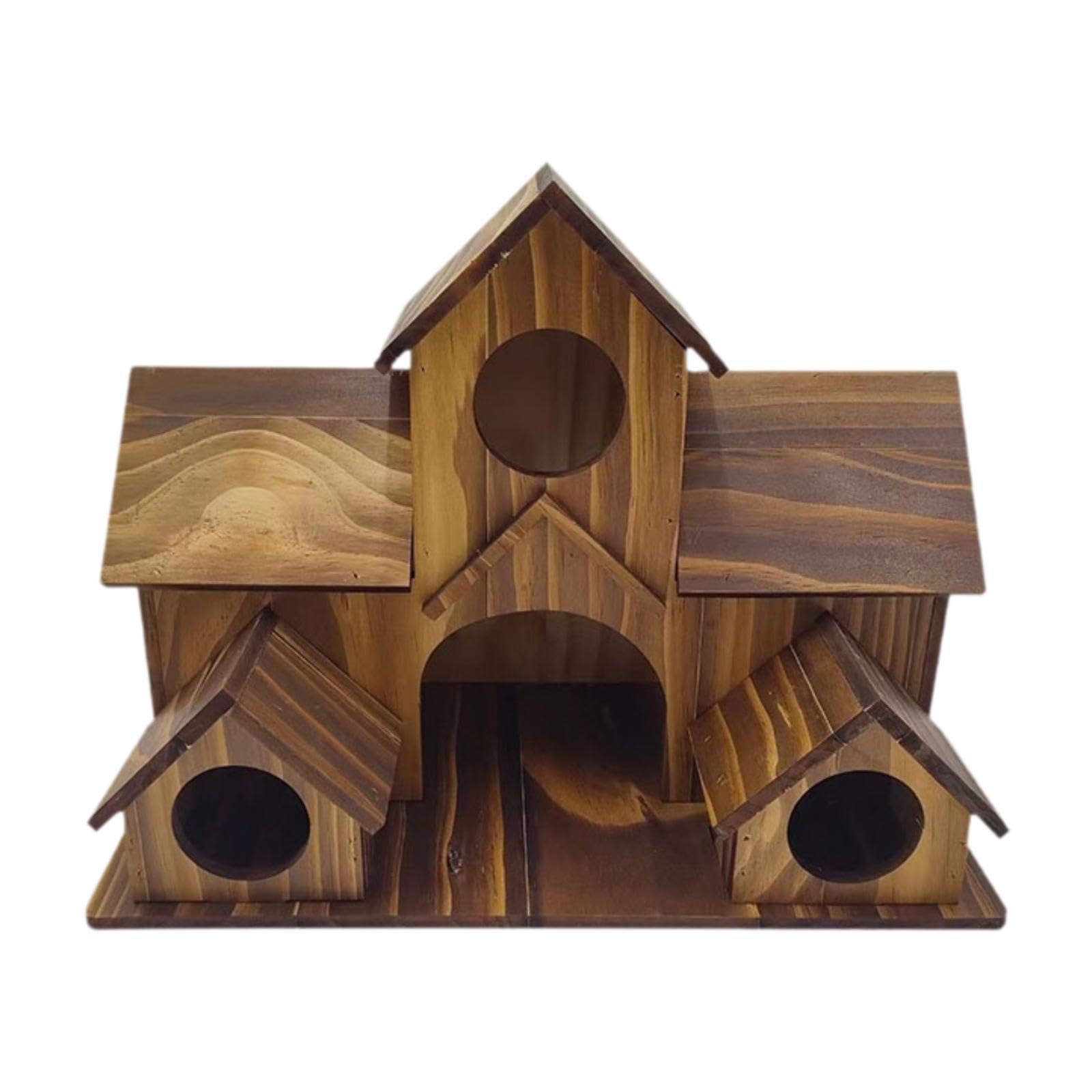 Bird House for Outside Wooden Hanging Birdhouse for Courtyard Patio Backyard Style A Home & Garden|Yard, Garden & Outdoor Living|Bird & Wildlife Accessories|Birdhouses-image-15