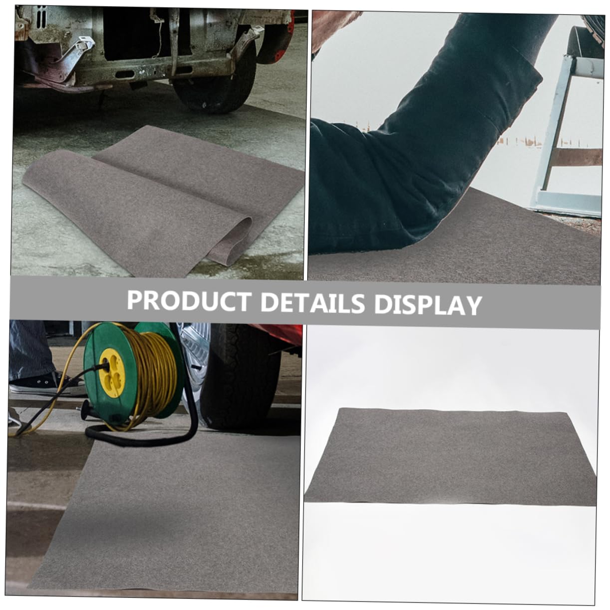 SOLUSTRE Tapis de Sol Facile à Stocker Absorbant L’Huile de Garage en Feutre Résistant à L’Usure, pour Entretien et Réparation Automobile