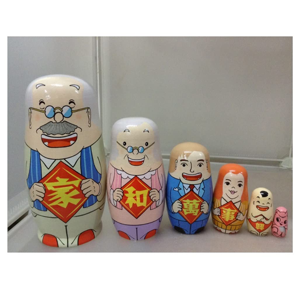 ロシアの入れ子人形 マトリョーシカネスティング人形家族木製ネスティング人形Matryoshkaのキリスト率の置物 -  5人形のセット人形カップルの休日のギフト玩具 マトリョーシカ おもちゃ