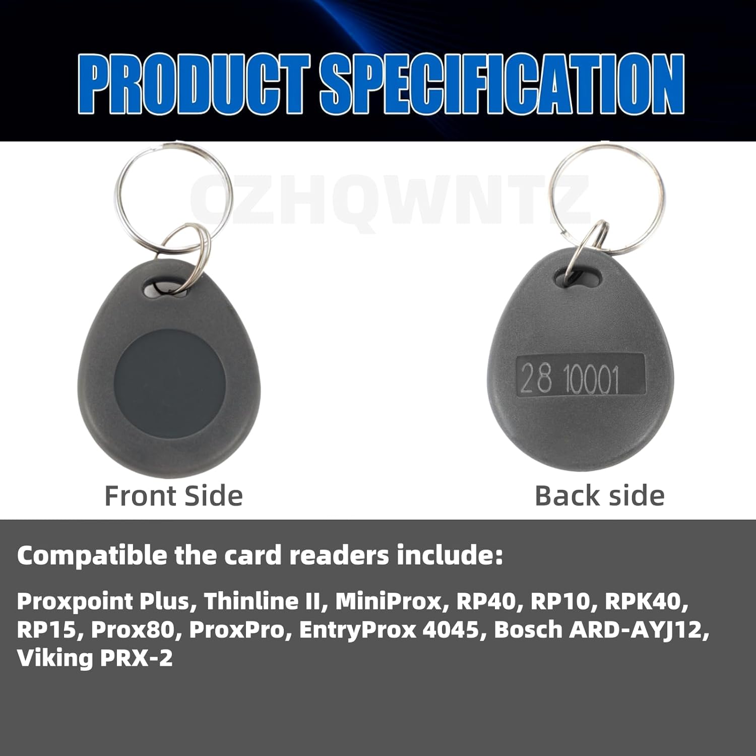 100 pcs 26 Bit Proximity Key Fobs Weigand Prox Keyfobs Compatable with ISOProx 1346 1386 1326 H10301 Format Readers. Works with The Many of Access Control Systems