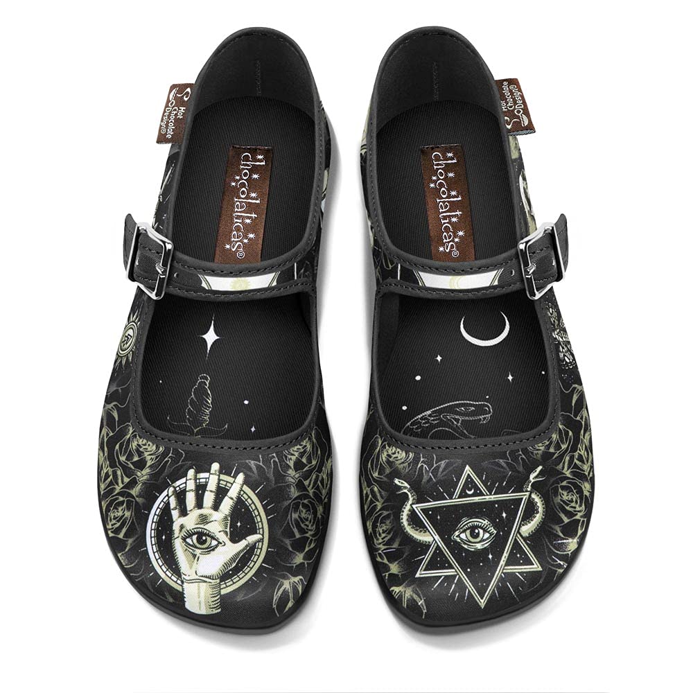 Hot Chocolate Design Chocolaticas Funky Canvas Women's Mary Jane Flat Shoes — view 78