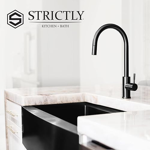 Miniatura 2 de Strictly Sinks - Fregadero de cocina de acero inoxidable de 33 pulgadas para montar debajo de la parte inferior del delantal, fregadero de cocina de