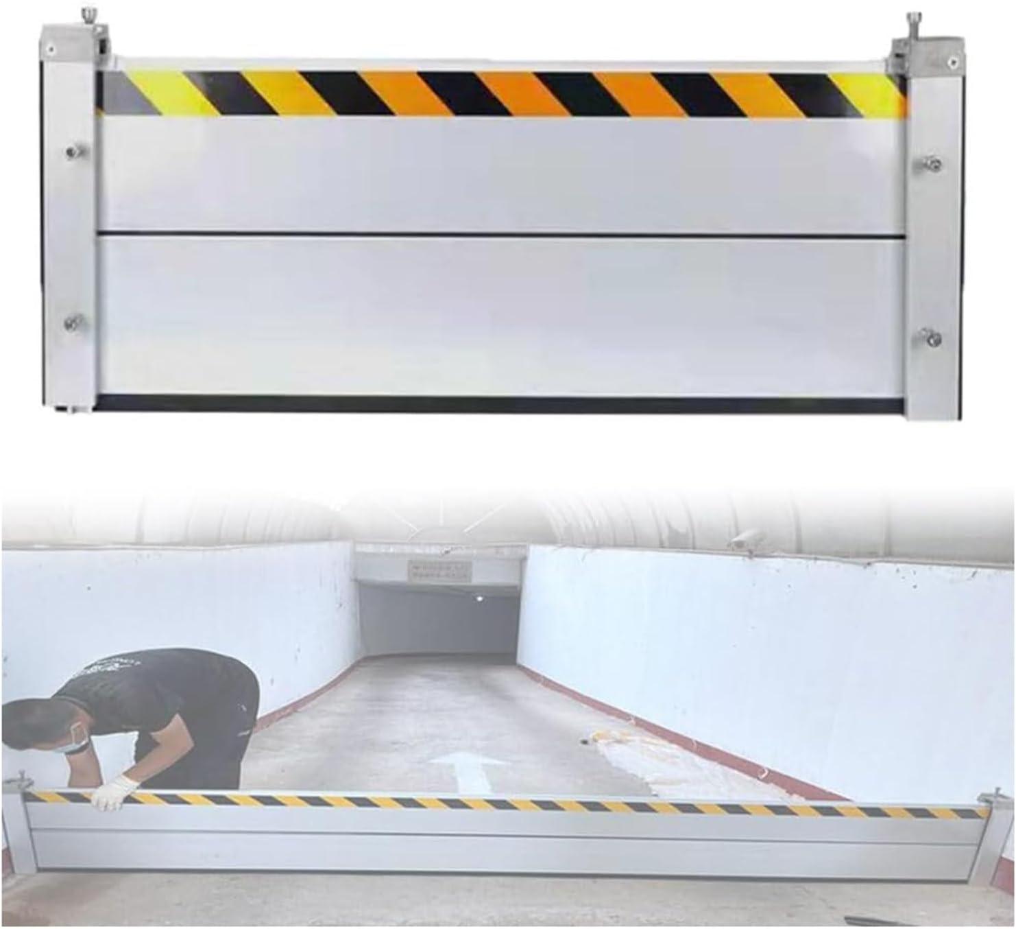 40 Cm High Garage Door Flood Protection Threshold Kit, Removable Temporary