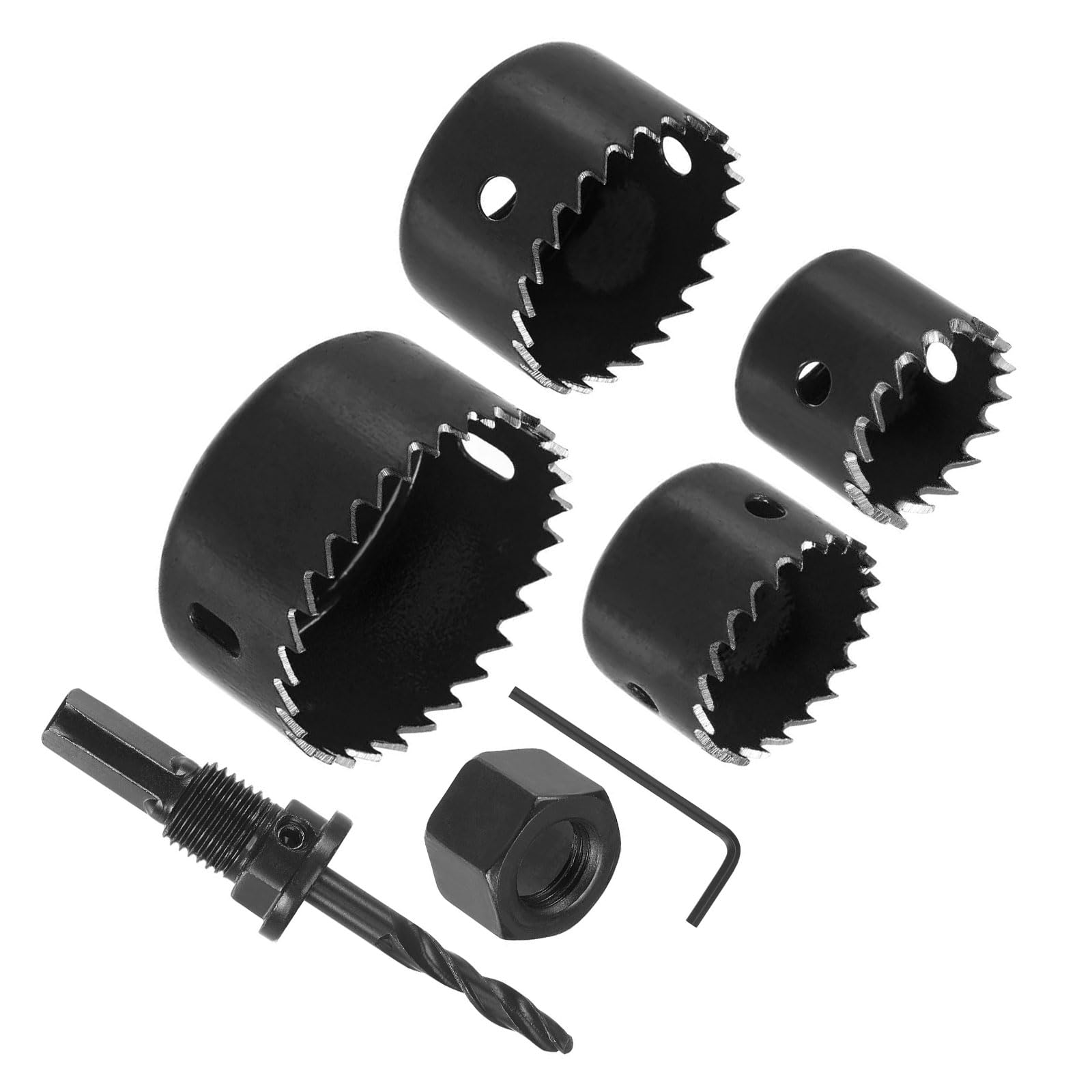 CoCud Bi-Metal Hole Saw, 32mm to 54mm Dia Hole Saw, High Speed Steel Cutter Black - (Applications: for Wood Brass Zinc), 1-Pieces