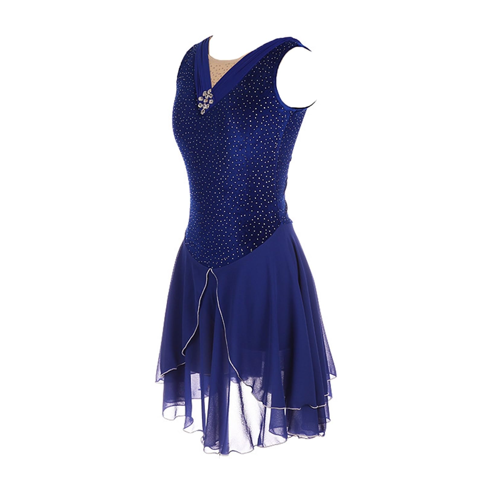 Eiskunstlaufkleid Damen Mädchen Übungs-Tutu Tanzkleid Eiskunstlauf-Wettkampfkostüm