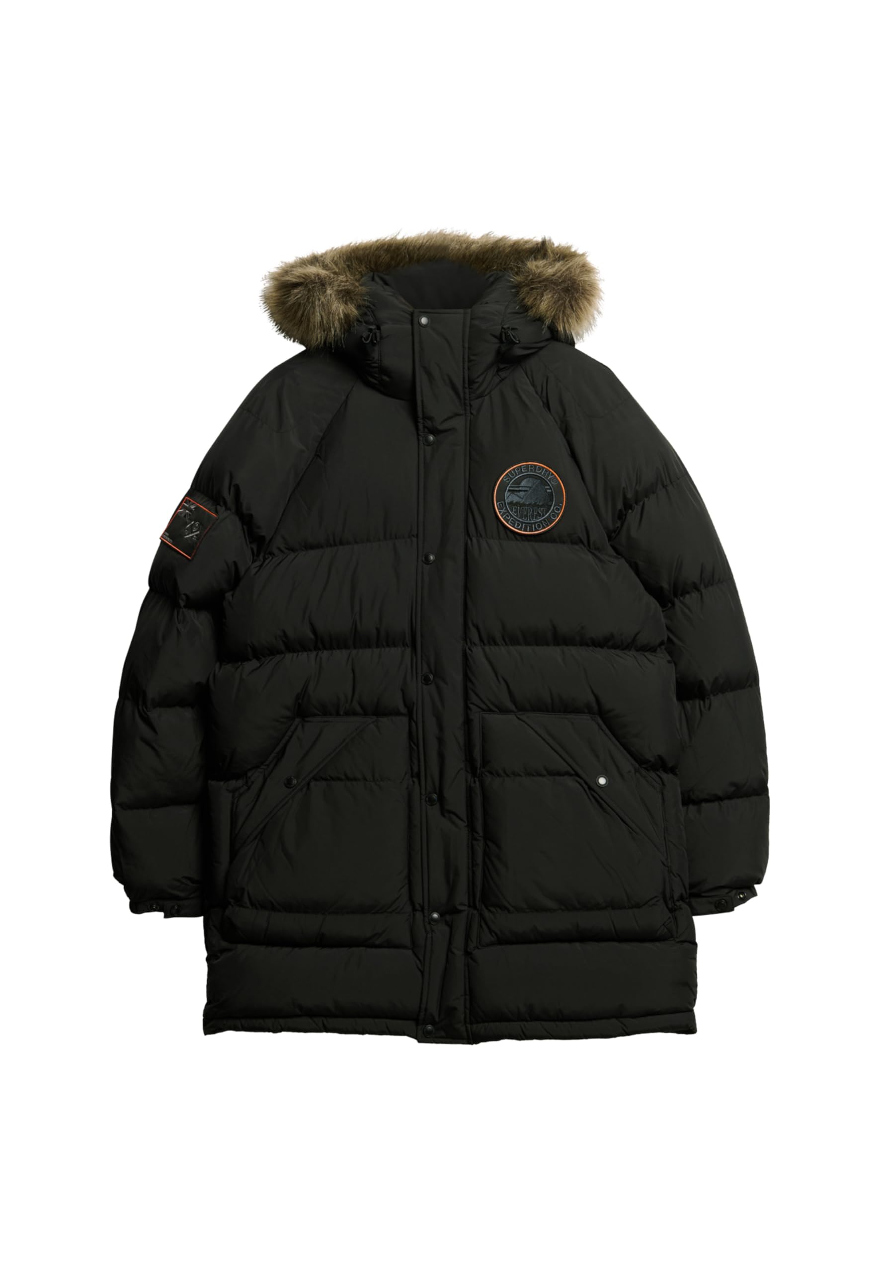 Superdry Everest Longline Baffled Jacket M Black