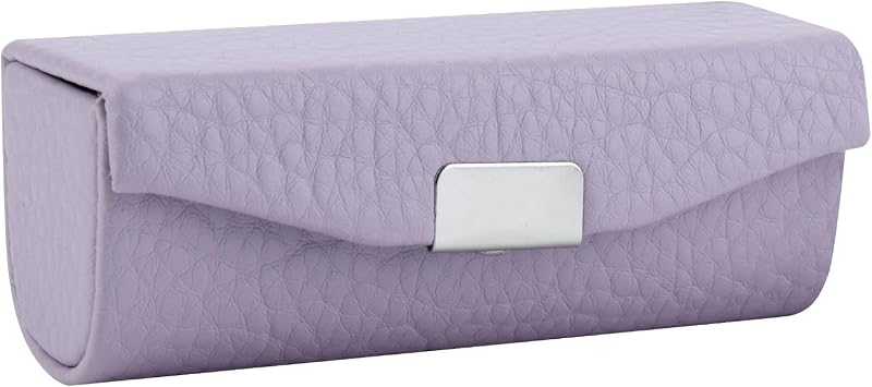 Estojo retangular para batom Beautyflier em couro sintético PU com espelho, padrão Purple Lychee Pattern