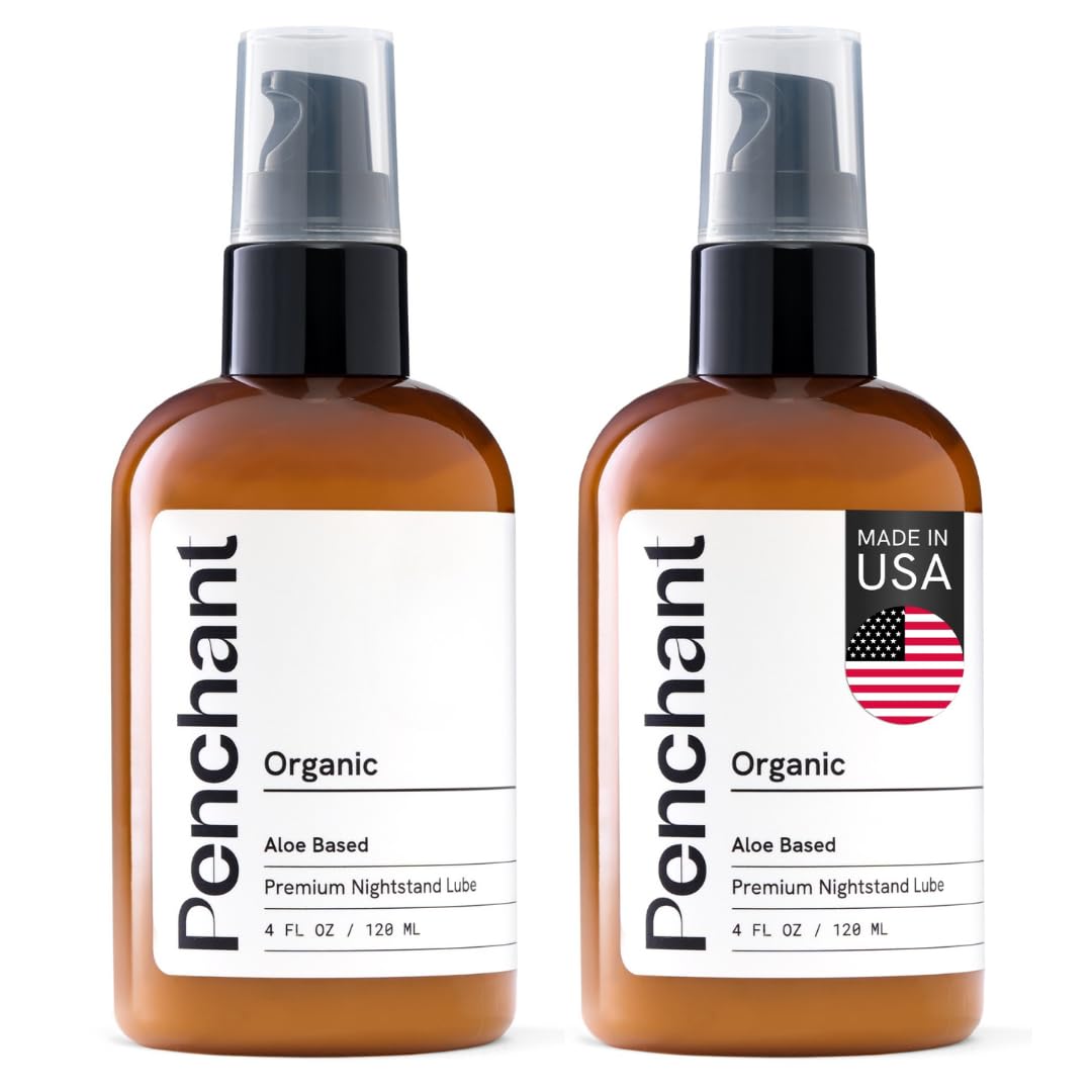 Penchant Organic Aloe Vera Lube - Personal Lubricafication for Women and Men, Water Resistant Sex Lube, Natural Moisturizing Lubricant Gel for Couples, Made Without Paraben and Glycerin 8oz
