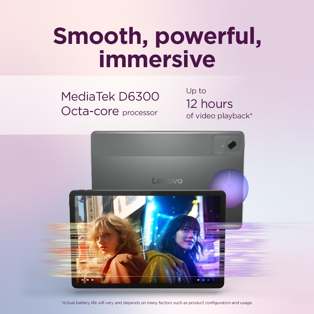 Lenovo Idea Tab - Display 11" 2.5K (2560x1600) 90Hz, Processor Mediatek Dimenity 6300, RAM 8GB, Memory 128GB, WiFi 5, Tablet Android 15, Tab Pen included - Luna Grey — view 4