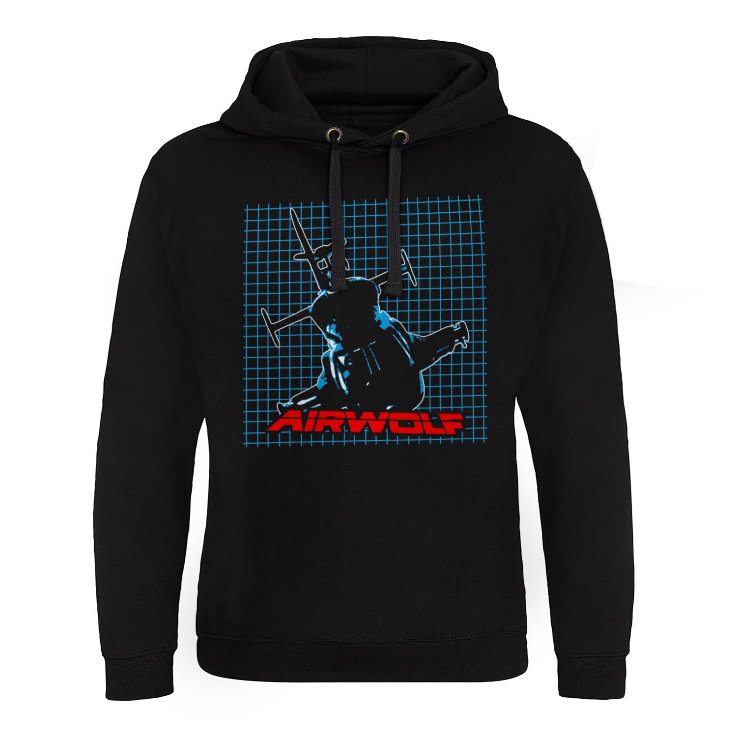 Airwolf Officially Licensed Grid Epic Hoodie (Black), Medium