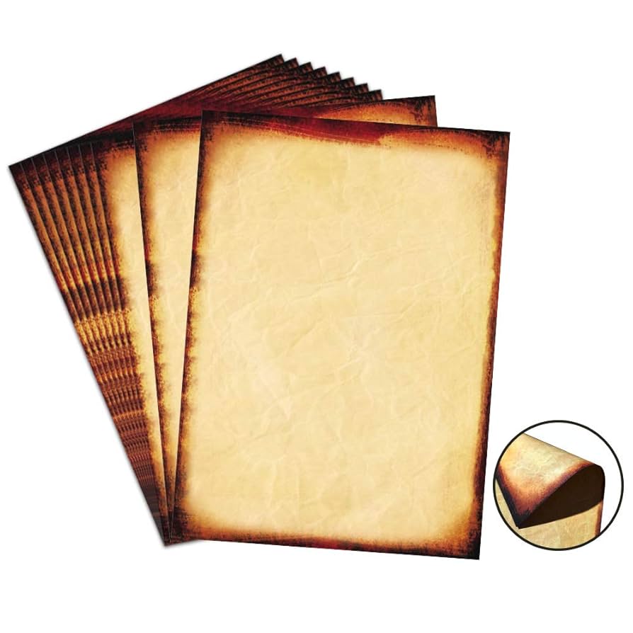 Amazon.com : 48 Pack Antique Stationary Paper 8.5