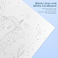 Vista 2 de Nariolar Pintura por números para niños de 8 a 12 años con cartón preimpreso de 7 x 9.5 pulgadas, 12 macetas de pintura acrílica y 3 pinceles de Lobo