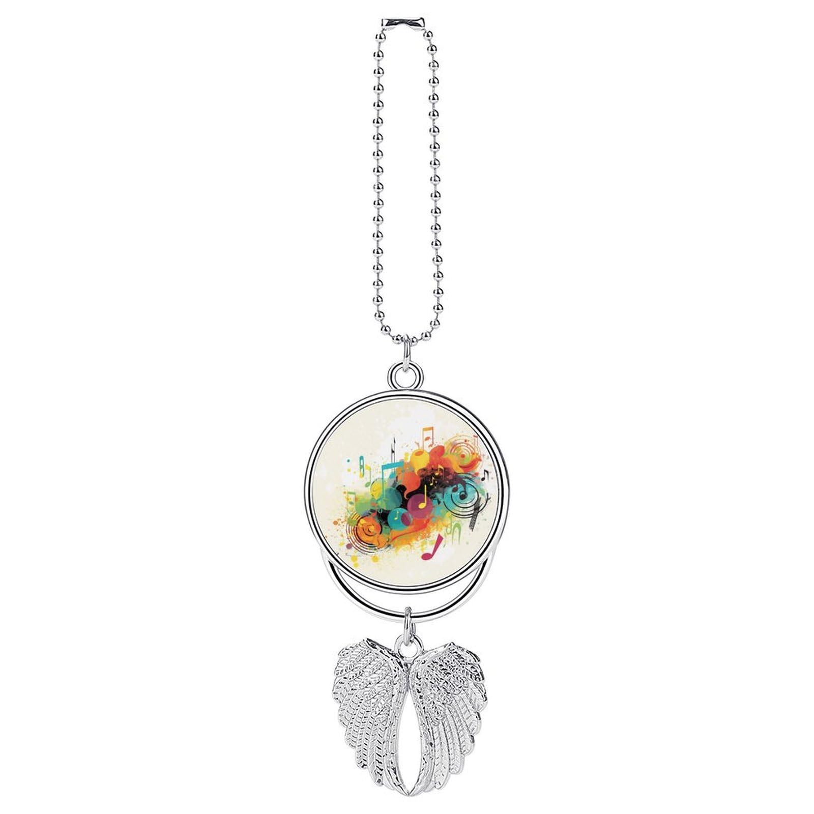Abstract Music Themed Car Pendant Hanging Swing Auto Rear View Mirror Hanging Car Rear View Mirror Charm Truck Hanger Ornament Charm for Car Rear View Mirrors Accessories