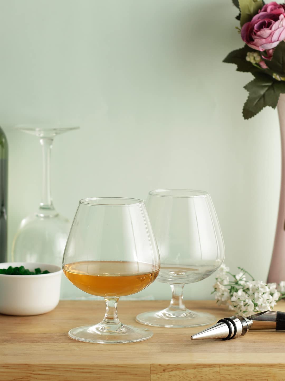 Incrizma Cognac & Brandy Glasses Snifter, Set of 6-100% Lead-Free Glass - Great for Spirits Drinks (250, Round, 1, Brandy Glass)