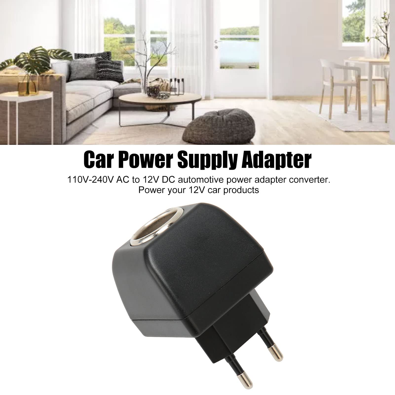 Accendisigari Per Auto Convertitore 220V A 12V 24W – Alimentatore Da Casa Per Dispositivi Auto Con Presa Europea