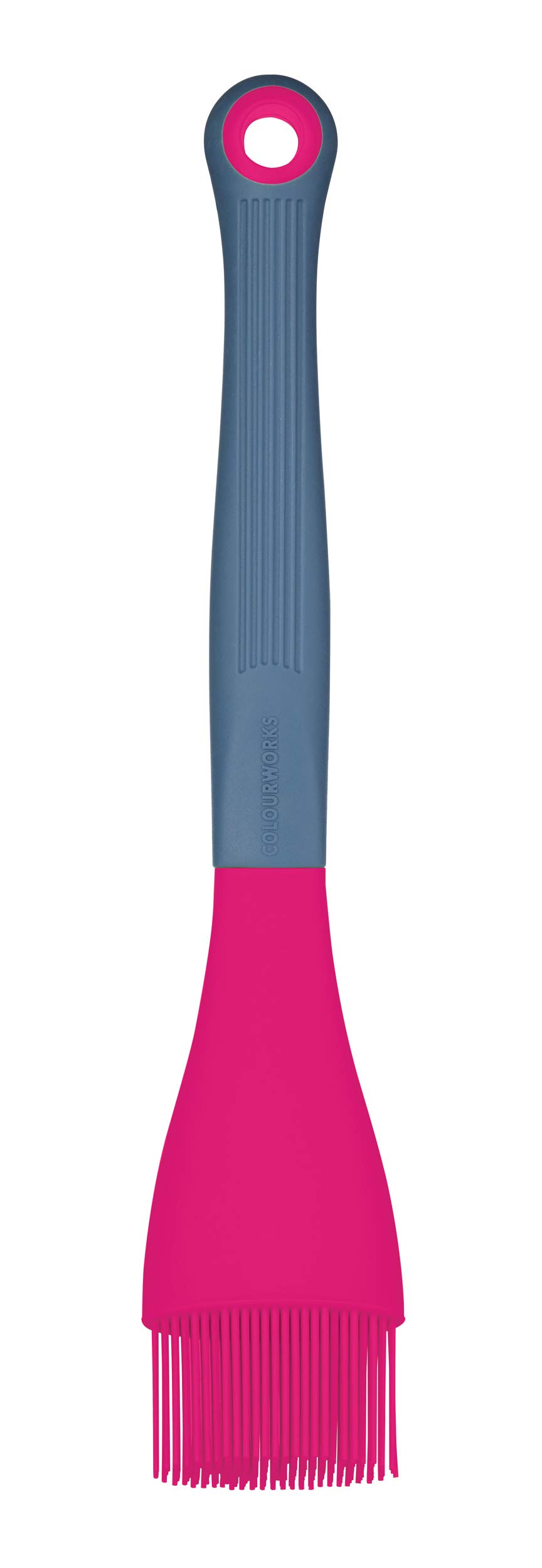 Colourworks Angled Pastry Brush / Basting Brush, Silicone, Raspberry, 26 cm