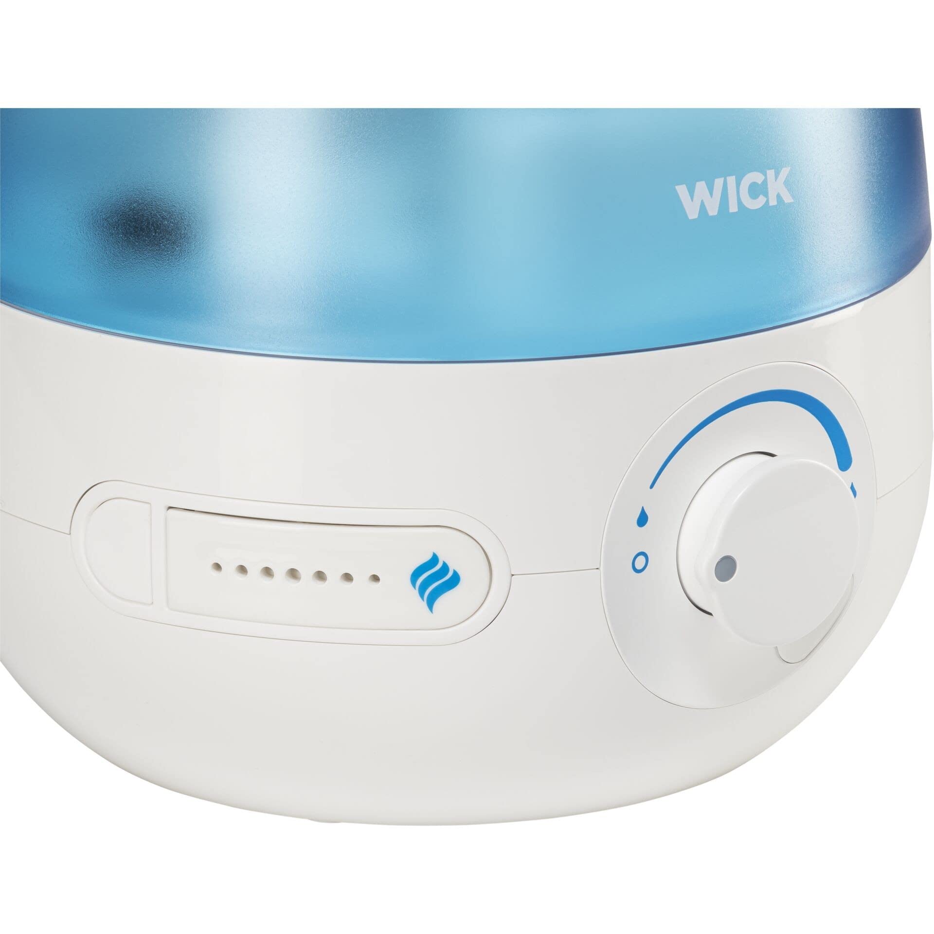 Wick Mini Kaltluft Ultraschall-Luftbefeuchter – Einstellbare Sprühnebelregelung – 1,8-l-Wassertank – für Schlafzimmern, Büros, Kinderzimmern bis 15 m² – Pads mit ätherischen Ölen inklusive – WUL525