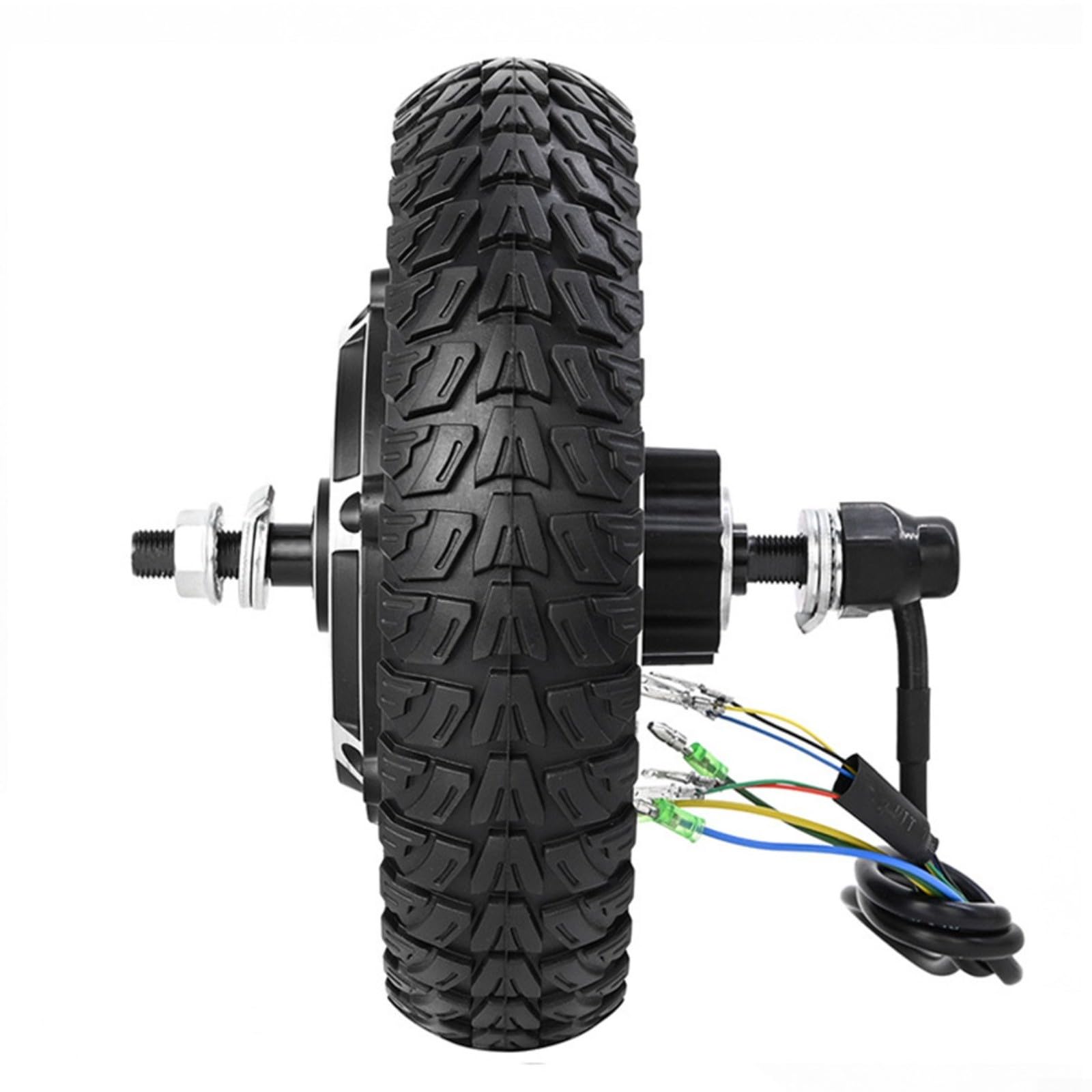 Rueda de motor eléctrico de 48 V y 500 W para neumáticos de la serie Kugoo de 10 pulgadas, bajo ruido, alta resistencia, goma de metal, pieza de bricolaje para montar al aire libre