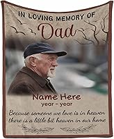 Vista 115 de Custom Memorial Blankets with Photo to Your Loved One's Memory, Memory Lane in Loving Memory Photo Blanket to Remind You of Your Beloved Ones 40x50
