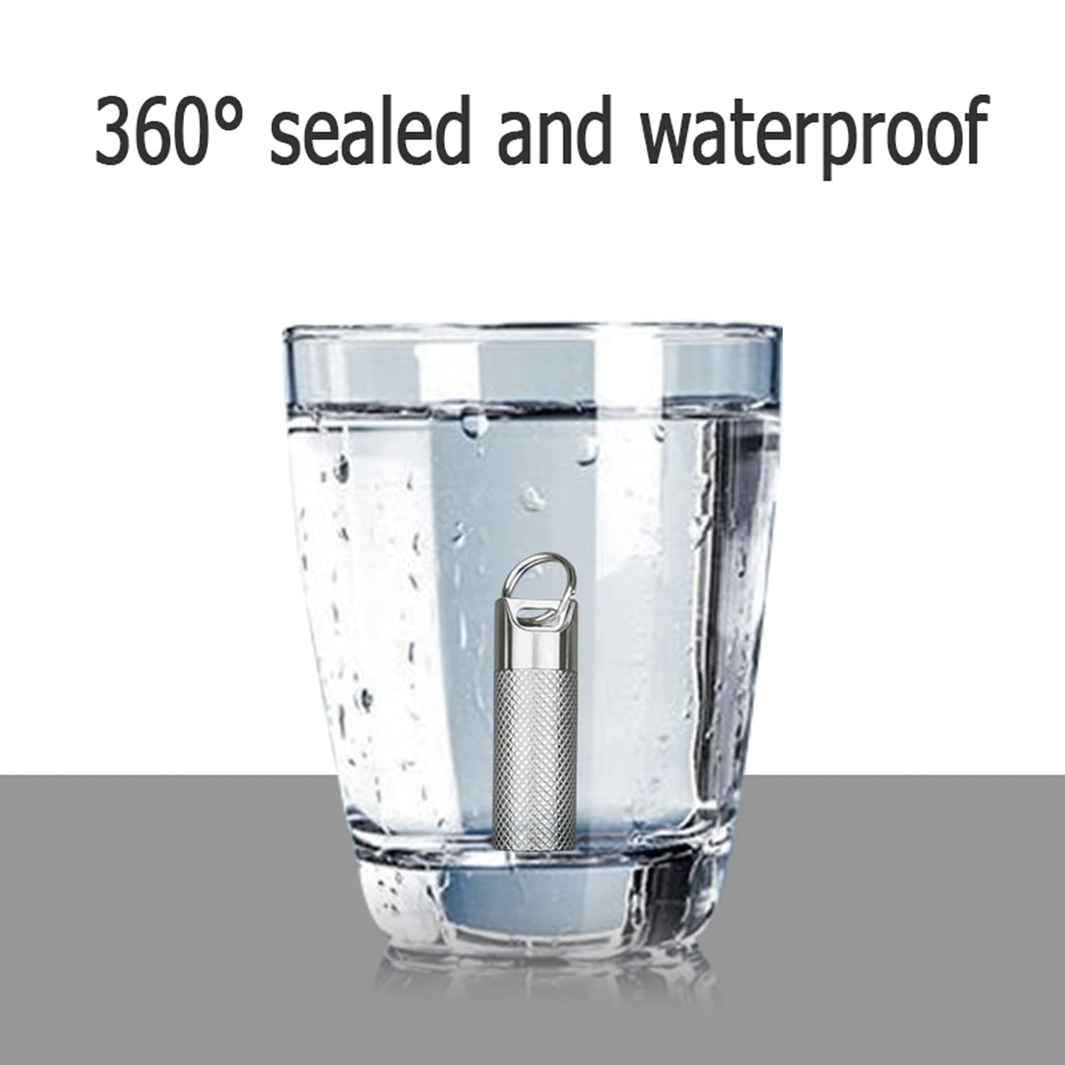 Pillendose Metall 2 Fächer Pillenbehälter Schlüsselanhänger, Wasserdicht Titan Outdoor Reise Täglich Tablettendose für Unterwegs, Persönlicher Tabletten Organizer