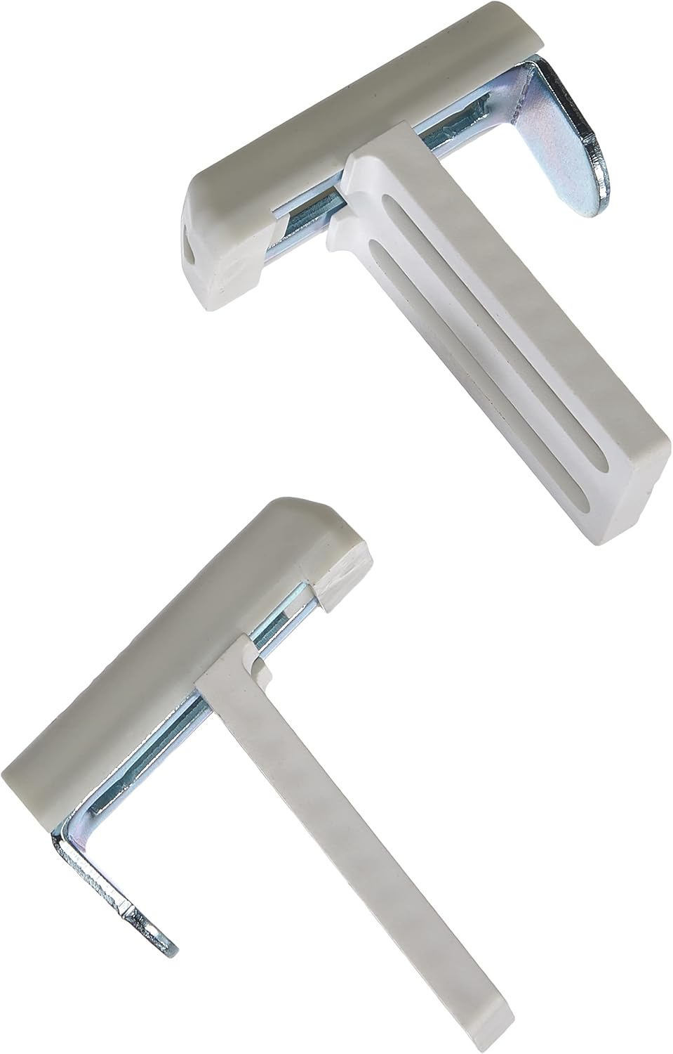 GARDINIA Universal clamp Carrier for Roller Blinds and Blinds, 2 Pieces, Incl. Allen Key, Drill- and Screw-Less Assembly, White, Metal/Plastic, Adjustable 6-26 mm