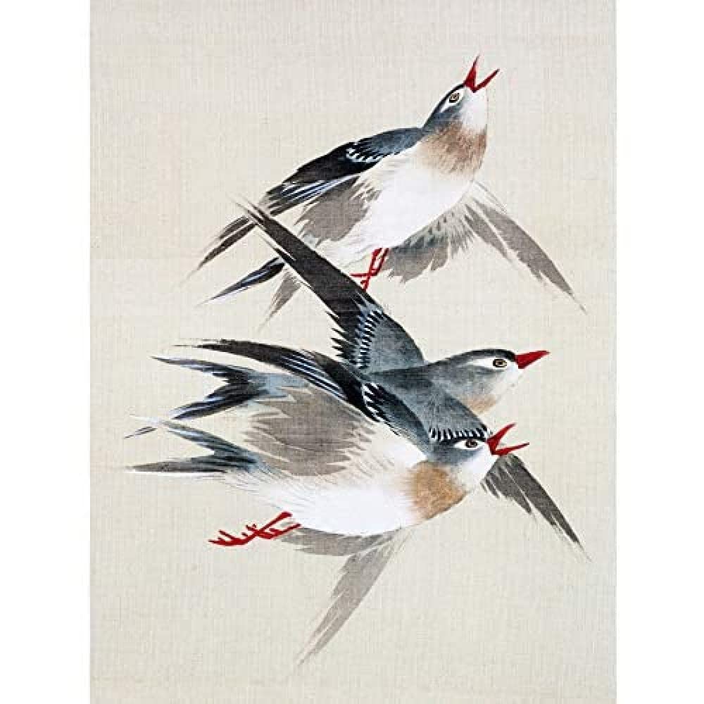Wee Blue Coo Okamoto Birds Japanese Art Print Canvas Premium Wall Decor Poster Mural