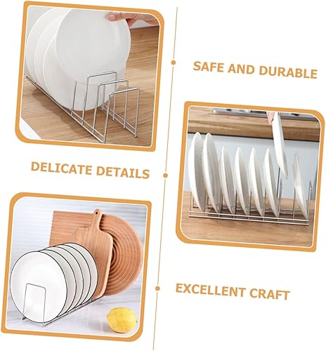 Miniatura 2 de Cabilock Bandeja de drenaje de 2 piezas de acero inoxidable Metal Dry Bowl Rack