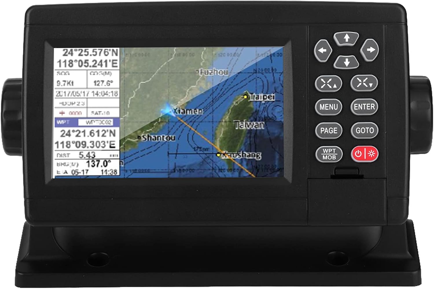 Bigking GPS Marine Navigator,5in Marine Satellite GPS Navigator Color