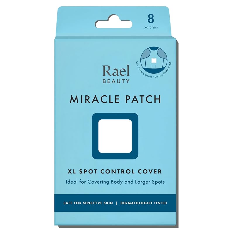 Rael Miracle XL Spot Control Cover Adesivo Hidrocoloide Grande, 8 unidades