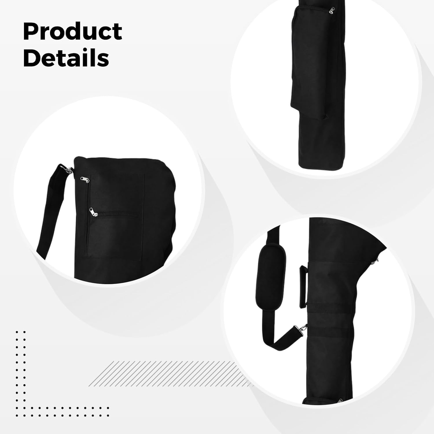 Golf Club Carry Bag, 13 X 10.6 X 3.9 in Foldable Lightweight Travel Bag, Holds 5-10 Clubs, Adjustable Shoulder Strap, Dual Zipper Pockets, Ideal for Driving Range
